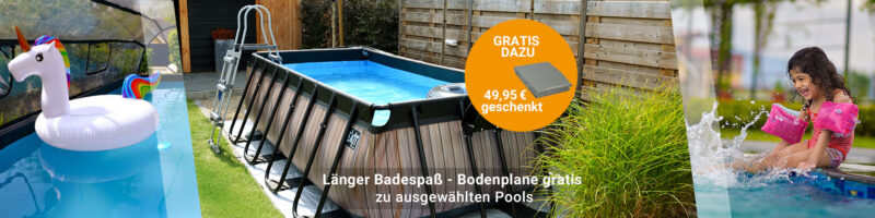 Pool Bodenplane gratis zum EXIT Aufstellpool - nur bei spiel-preis.de