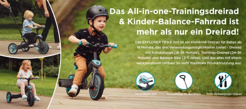Kinderfahrzeuge die mitwachsen - Fahrspaß mit GLOBBER Kinderfahrzeugen bei spiel-preis.de