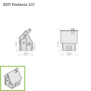 EXIT Holzspielhaus Fantasia 100 - Gr&uuml;n