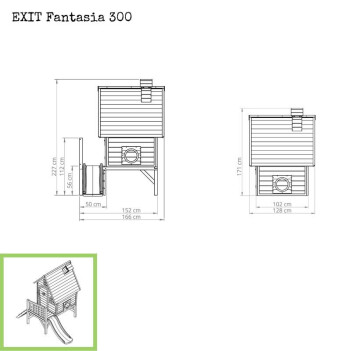 EXIT Holzspielhaus Fantasia 300 - Grün