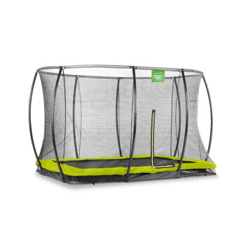 EXIT Trampolin Silhouette Ground Rechteckig + Sicherheitsnetz 305 x 214 cm grün