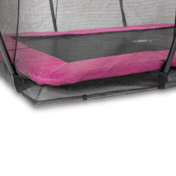 EXIT Trampolin Silhouette Ground 305 x 214 cm pink + Netz