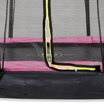 EXIT Trampolin Silhouette Ground 366 x 244 cm pink + Netz