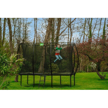 EXIT Trampolin Silhouette 305 x 214 cm grün + Netz