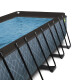 EXIT Swimming Pool rechteckig Premium 540 x 250 x 100 cm grau inkl. Sonnendach