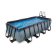 EXIT Swimming Pool rechteckig Premium 200 x 400 x 100 cm grau