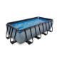 EXIT Swimming Pool rechteckig Premium 200 x 400 x 100 cm grau