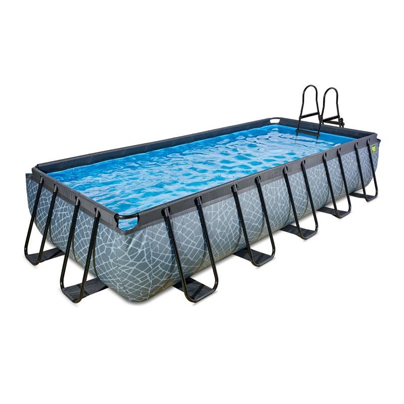 EXIT Swimming Pool rechteckig Premium 250 x 540 x 100 cm  grau