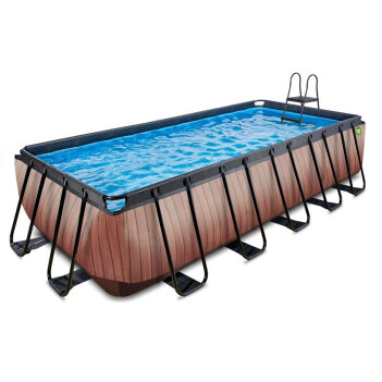 EXIT Swimming Pool rechteckig Premium 540 x 250 x 122 cm braun