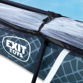 EXIT Swimming Pool rechteckig 300 x 200 x 65 cm grau inkl. Sonnendach