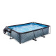 EXIT Swimming Pool rechteckig 300 x 200 x 65 cm grau inkl. Sonnendach