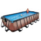 EXIT Swimming Pool rechteckig Premium 540 x 250 x 122 cm Holzoptik inkl. Sonnendach + Wärmepumpe