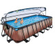 EXIT Swimming Pool rechteckig Premium 540 x 250 x 122 cm Holzoptik inkl. Sonnendach + Wärmepumpe