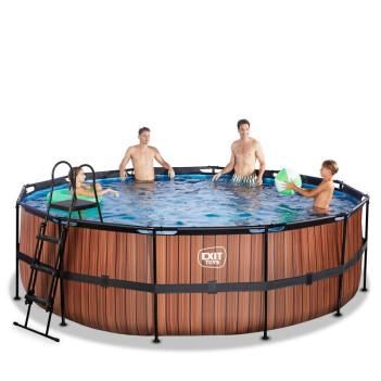 EXIT Swimming Pool Premium Ø 450 x 122 cm braun