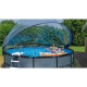 EXIT Swimming Pool Premium Ø 360 x 122 cm grau inkl. Sonnendach + Wärmepumpe
