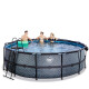 EXIT Swimming Pool Premium Ø 450 x 122 cm grau inkl. Sonnendach
