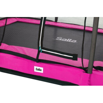 SALTA Trampolin Comfort Edition Ground 214 x 153 cm pink + Netz