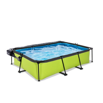 EXIT Swimming Pool rechteckig 300 x 200 x 65 cm grün inkl. Sonnendach