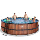 EXIT Swimming Pool Premium Ø 488 x 122 cm braun