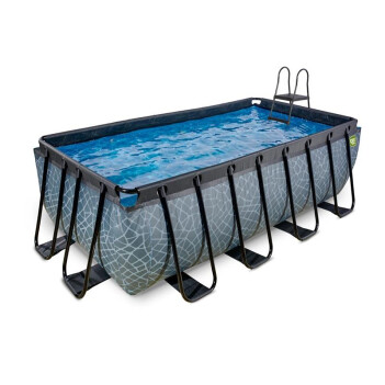 EXIT Swimming Pool Premium rechteckig 400 x 200 x 122 cm grau