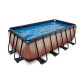 EXIT Swimming Pool Premium rechteckig 400 x 200 x 122 cm braun