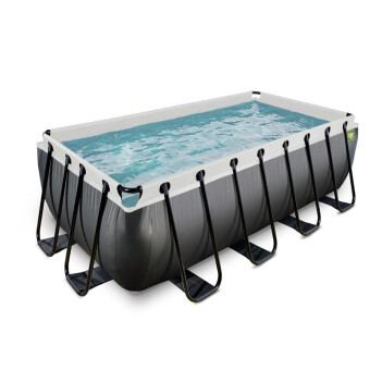 EXIT Swimming Pool Premium rechteckig 400 x 200 x 122 cm schwarz