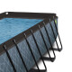 EXIT Swimming Pool Premium rechteckig 400 x 200 x 122 cm grau inkl. Sonnendach