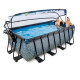 EXIT Swimming Pool Premium rechteckig 400 x 200 x 122 cm grau inkl. Sonnendach