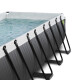 EXIT Swimming Pool Premium rechteckig 400 x 200 x 122 cm schwarz inkl. Sonnendach