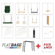 BERG Klettergerüst PlayBase Rahmen Medium Reck/Leiter