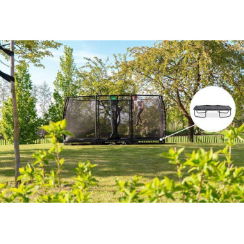 EXIT Trampolin Allure Classic Ground 427 x 244 cm grün + Netz