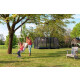 EXIT Trampolin Allure Classic Ground 427 x 244 cm grün + Netz