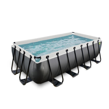 EXIT Swimming Pool rechteckig Premium 400 x 200 x 100 cm Schwarz
