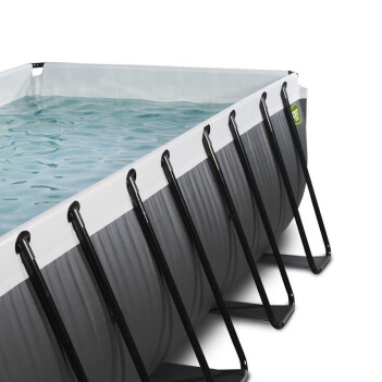 EXIT Swimming Pool rechteckig Premium 400 x 200 x 100 cm Schwarz