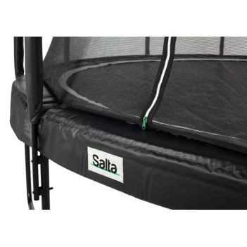 SALTA Trampolin Premium Black Edition Ø 366 cm schwarz + Netz + Leiter + Abdeckplane + Verankerung