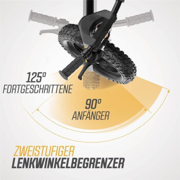 BERG Laufrad Biky Cross grau 12" + Handbremse + Seitenstütze + GRATIS Licht