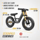 BERG Laufrad Biky Cross grau 12" + Handbremse + Seitenstütze + GRATIS Licht