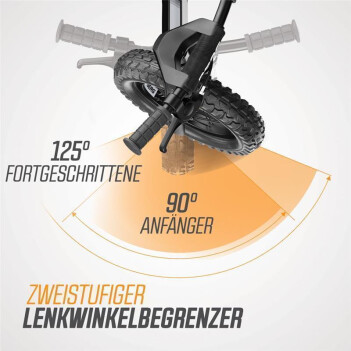 BERG Laufrad Biky Cross schwarz 12" + Handbremse + Seitenstütze + GRATIS Licht