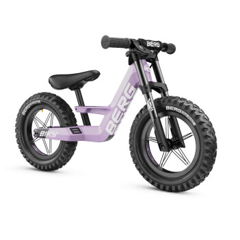 BERG Laufrad Biky Cross Purple lila 12" + Handbremse + Helm + GRATIS Licht