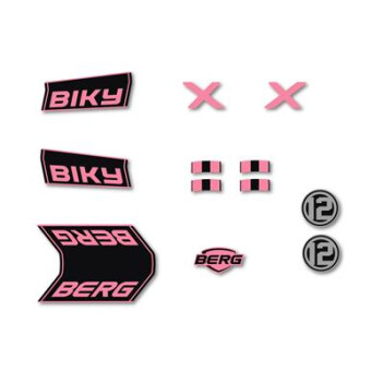 BERG Gokart Biky - Sticker set Retro Pink ERSATZTEIL