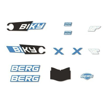 BERG Gokart Biky - Sticker set City Blue Handbrake...
